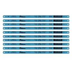 Hand hacksaw blades for metal, HSS ALLHARD, 300mm, 32 TPI, set of 10