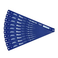 Hand hacksaw blades for metal, HSS ALL HARD, 300x25mm, double sided 24 TPI, set of 10