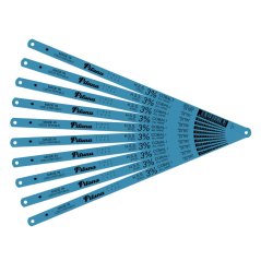 Hand hacksaw blades for metal, HSS ALLHARD, 300mm, 24 TPI, set of 10