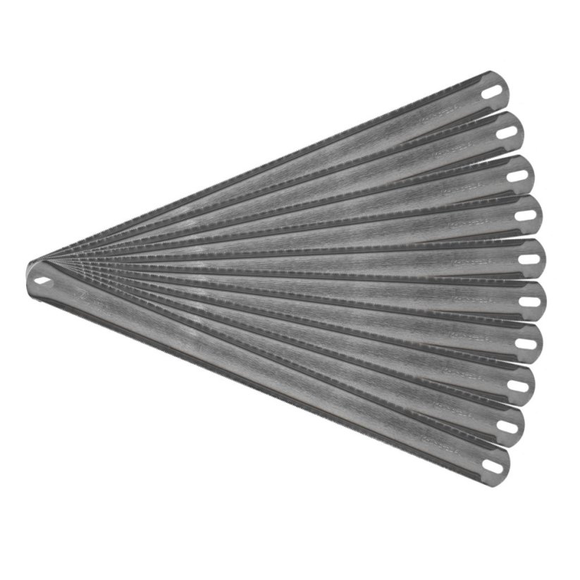 Double-sided HCS Hand hacksaw blades for metal, 300x25mm, 24 TPI, set of 10